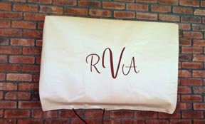 Embroidered Monogram TV Cover