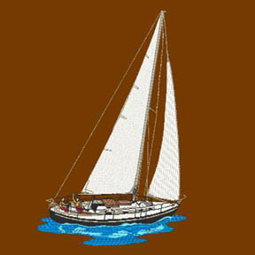 Embroidered Sailboat