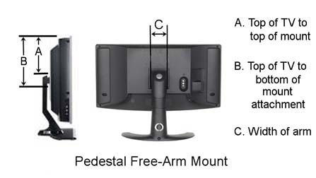 Pedestal Free-Arm Mount